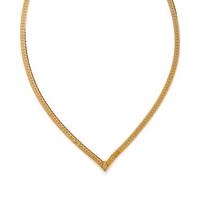 YELLOW GOLD HERRINGBONE NECKLACE