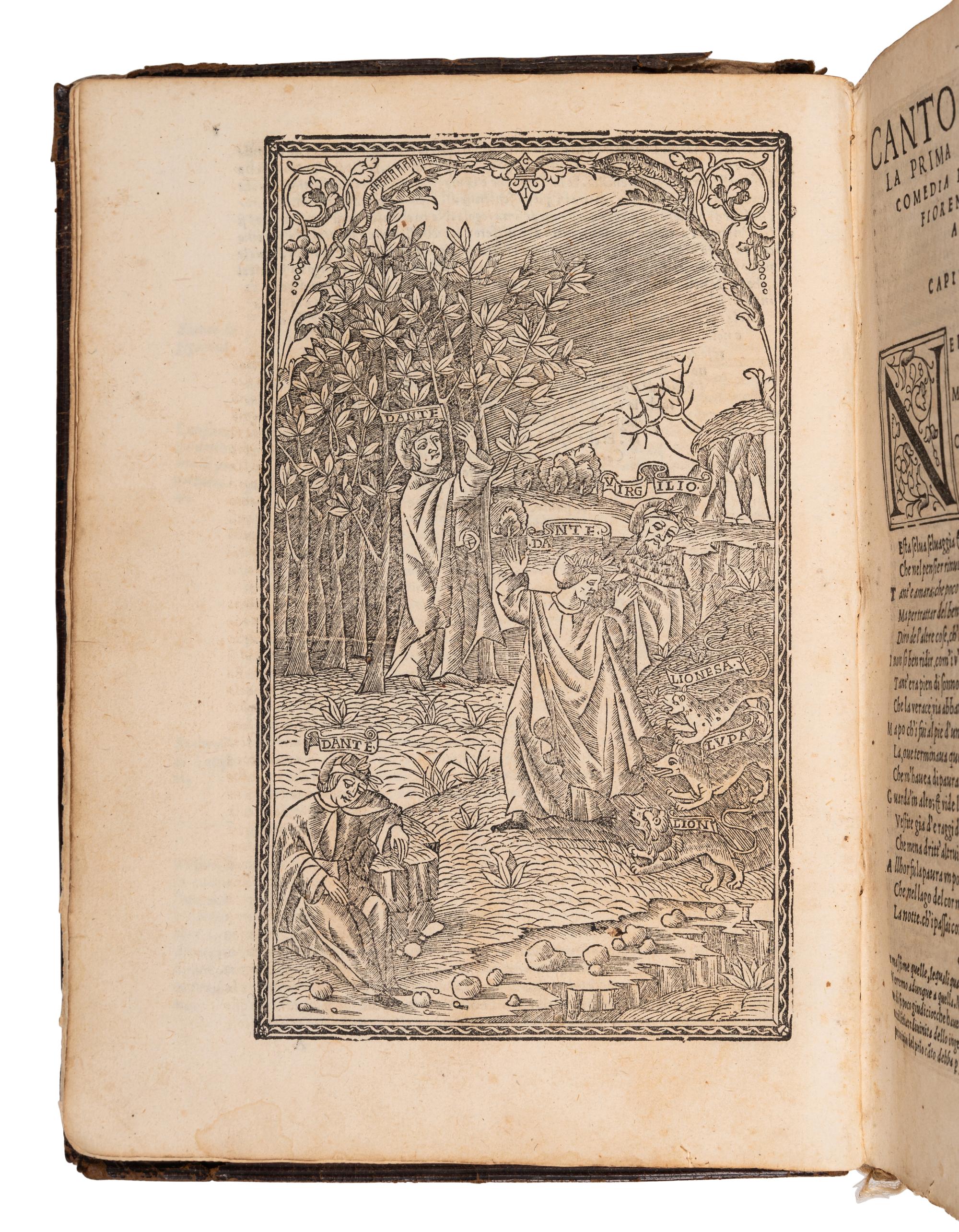 [BINDING -- FUGGER BINDER]. DANTE ALIGHIERI (1265-1321). Comedia...con la Dotta & Leggiadra Spositione di Christophoro Landino . Venice: Bernardino Stagnino, 1536.