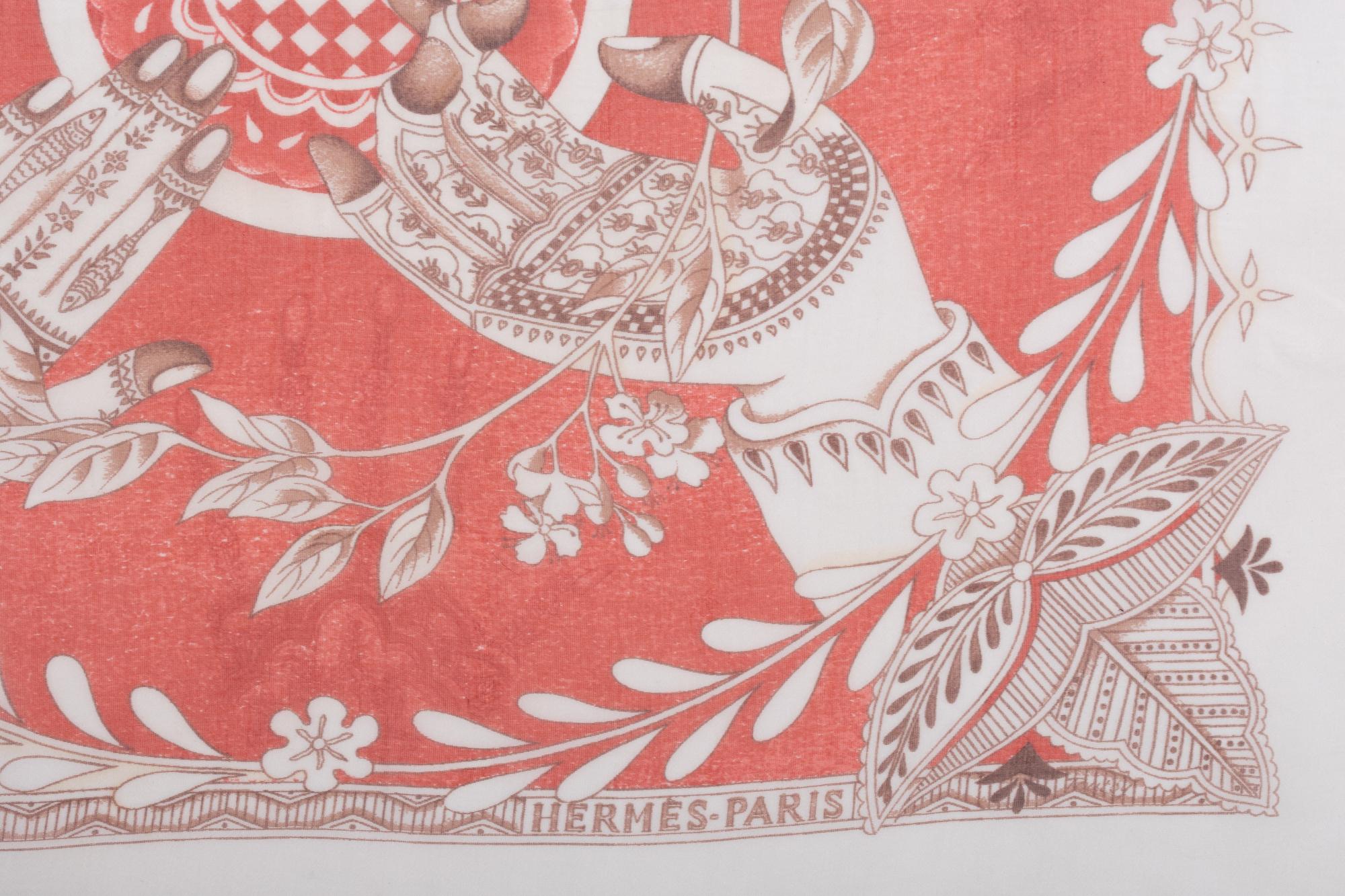 Three Hermès Silk Chiffon Scarves