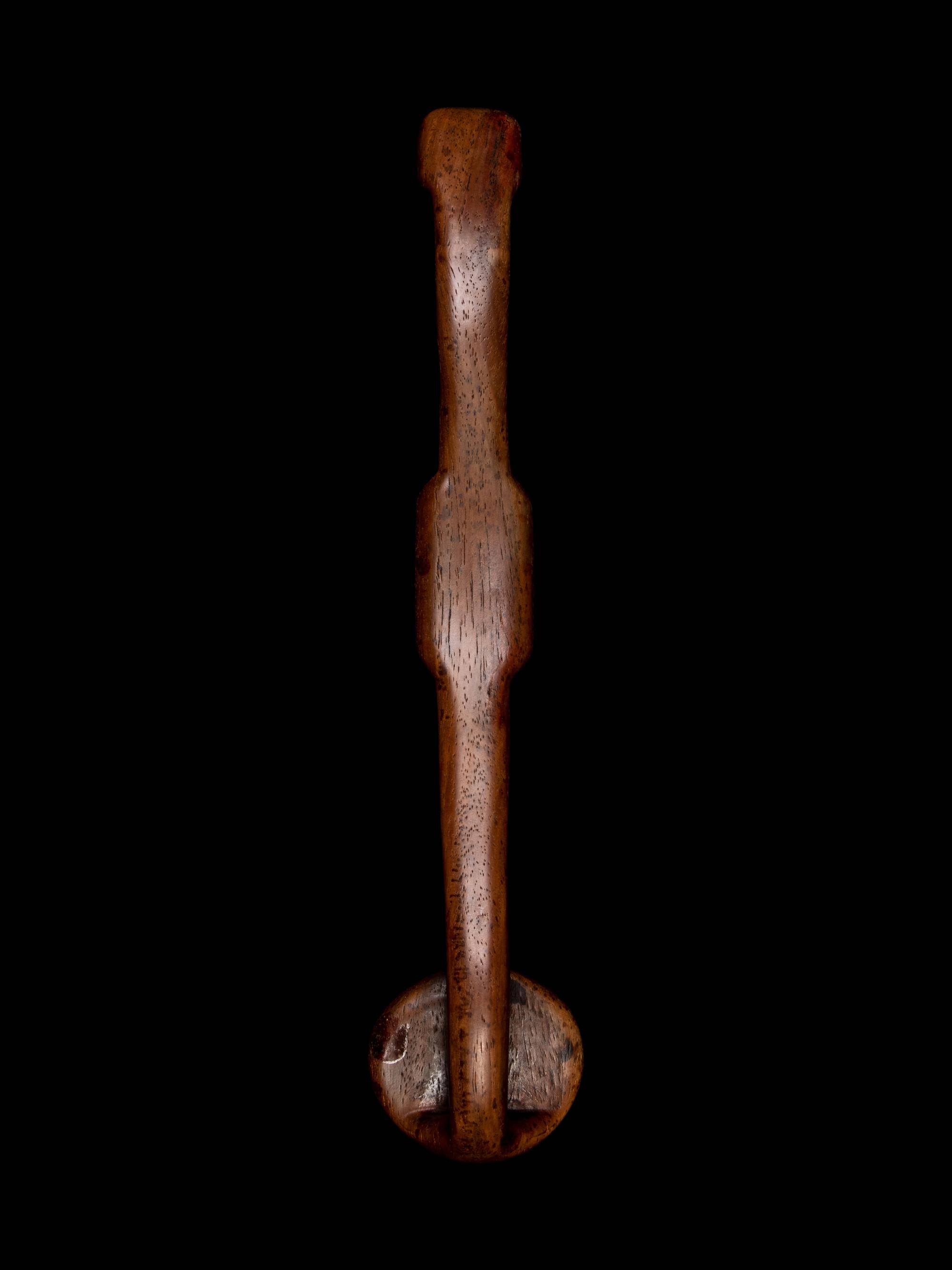 A Chinese White Jade Inset Hardwood Ruyi Scepter