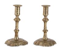 Seven English Brass Candlesticks