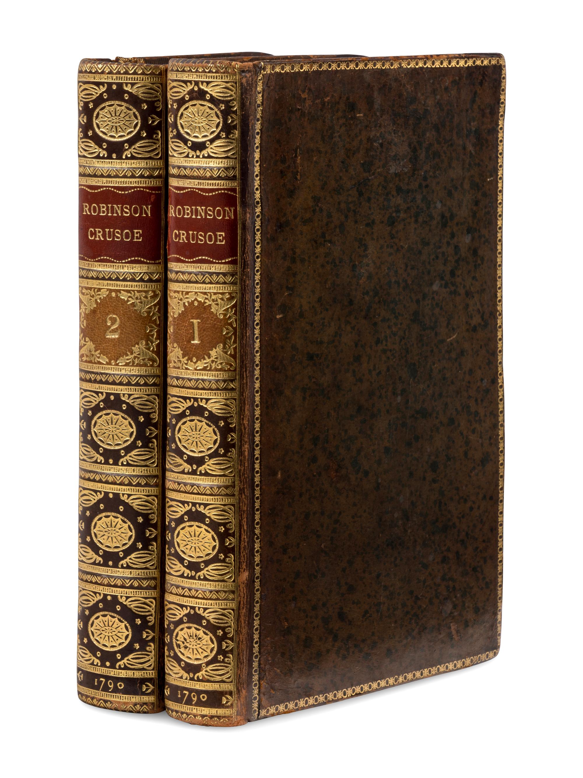 DEFOE, Daniel (1660–1731). The Life and Strange Surprizing Adventures of Robinson Crusoe . Thomas STOTHARD, illustrator. London: printed for John Stockdale, 1790.