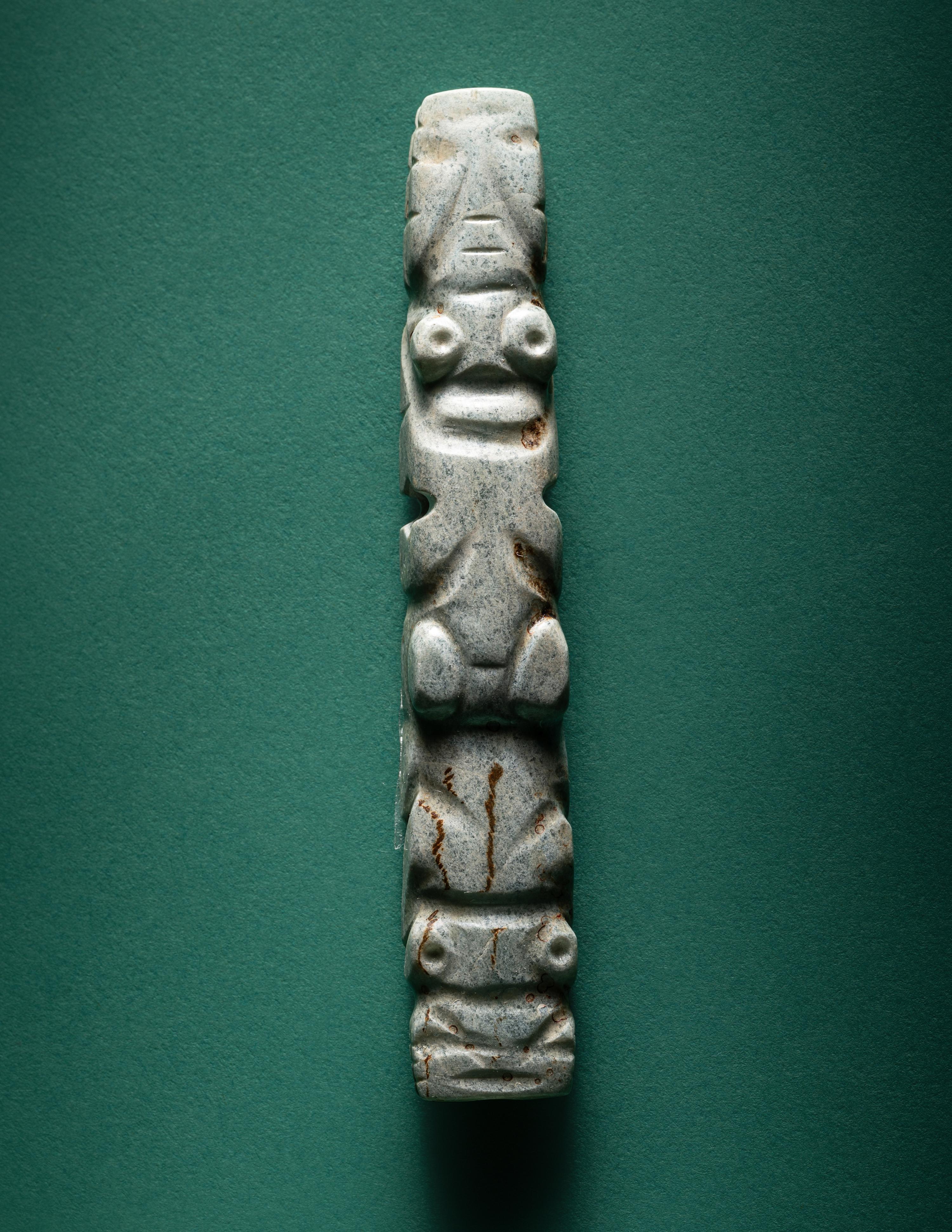 A Maya Jade Zoomorphic Pendant
