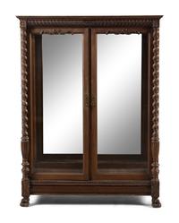 An American Oak Vitrine Cabinet