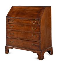 A George III Mahogany Slant-Front Bureau