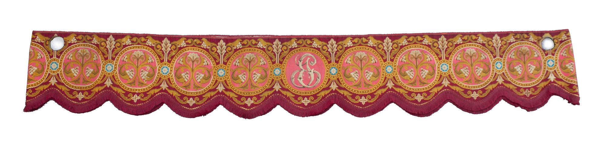 A Needlework Valence Height 13 1/2 inches, 183 inches around. — 20TH CENTURY