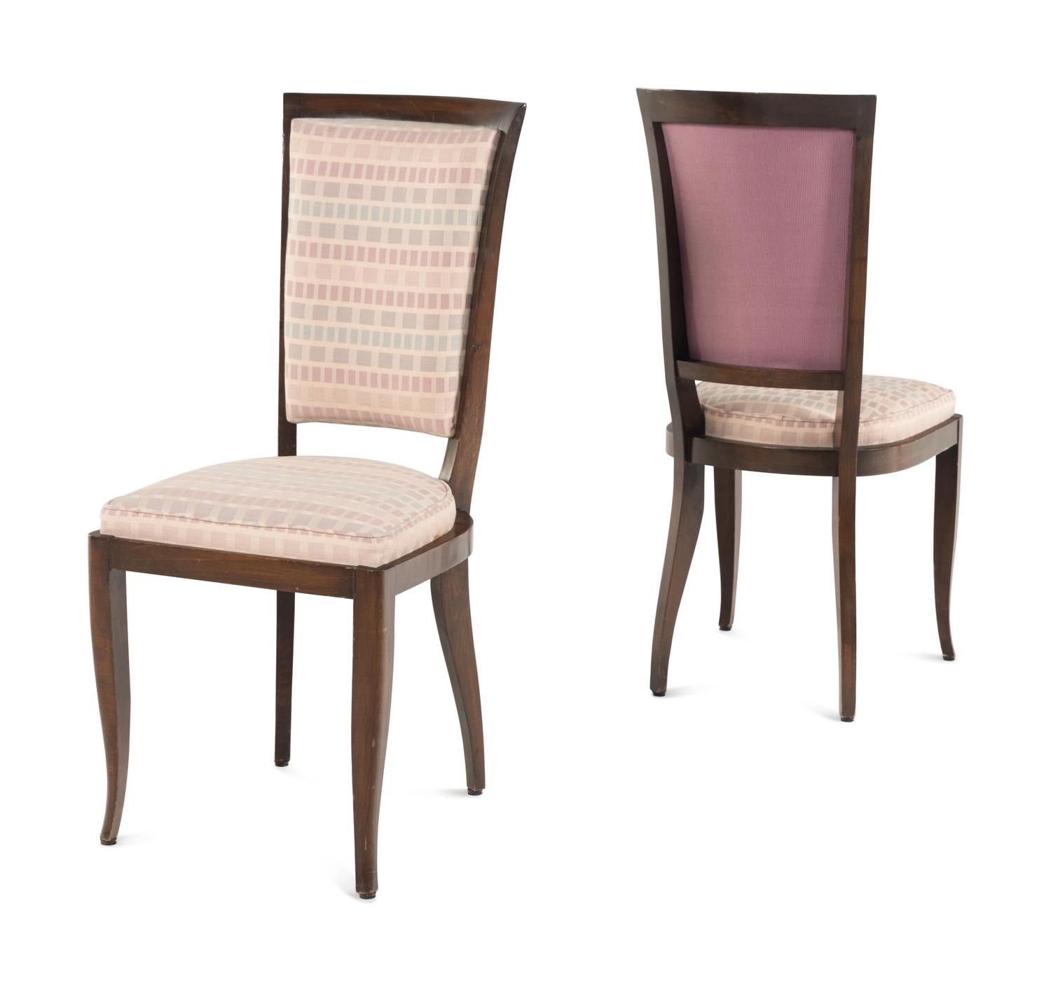 A Set of Eight Art Deco Dining Chairs Attributed to Jean Pascaud