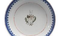 Six Chinese Export Porcelain Armorial Articles