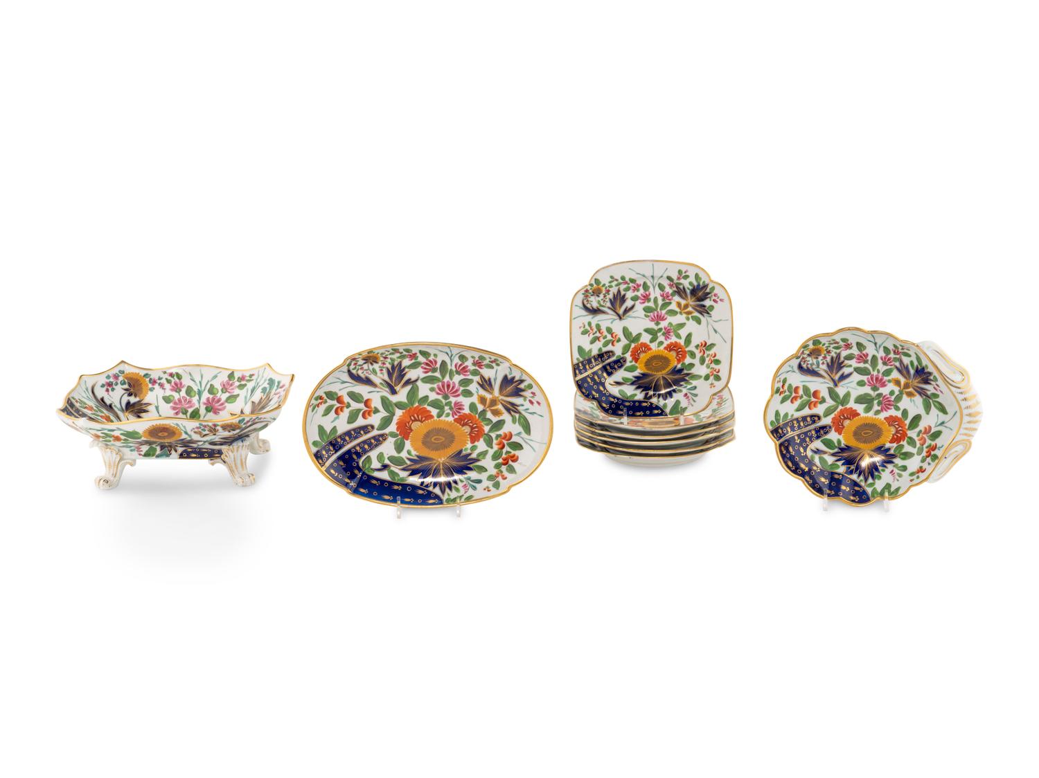 An English Porcelain Dessert Service