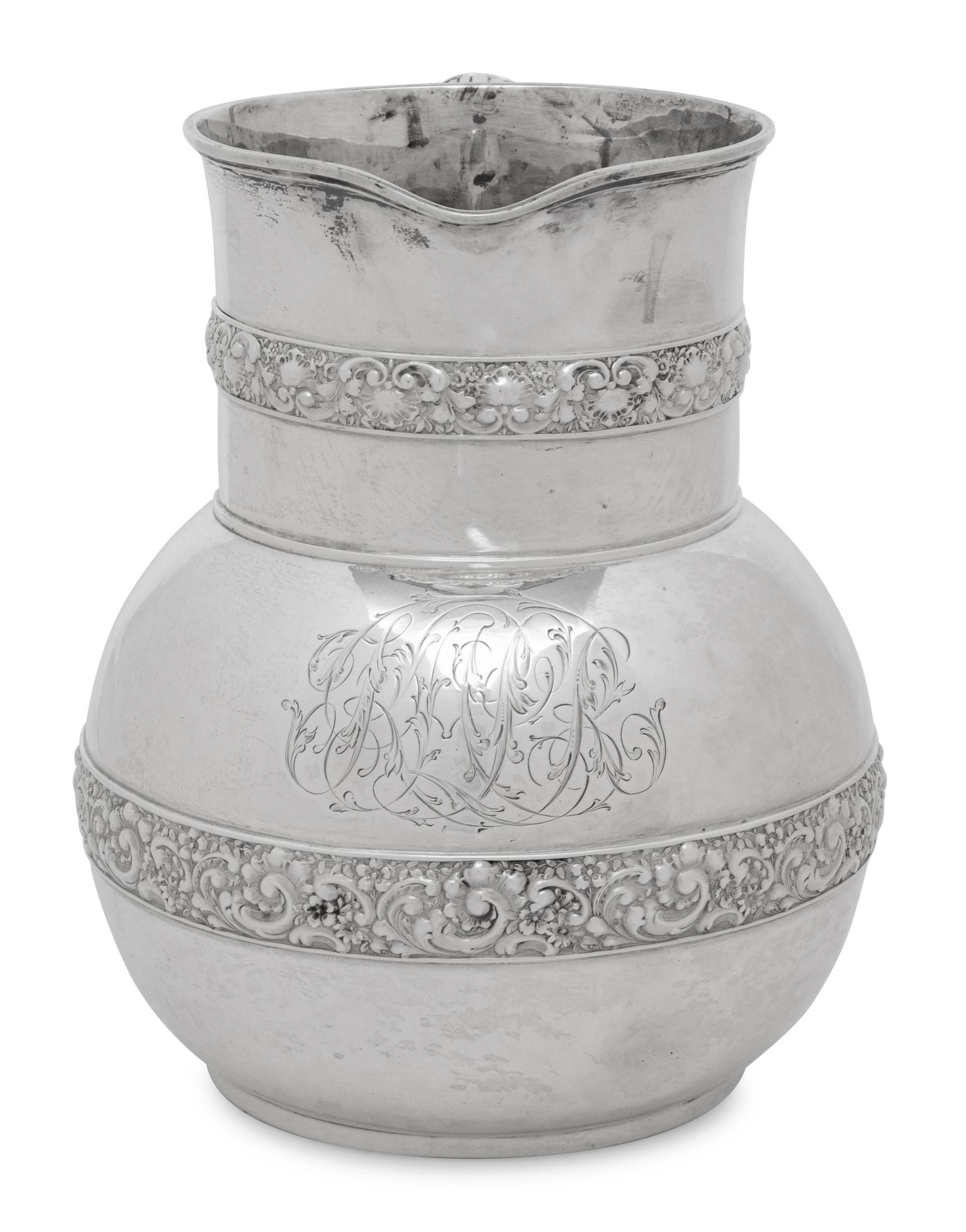 A Tiffany and Co. Silver Water Pitcher