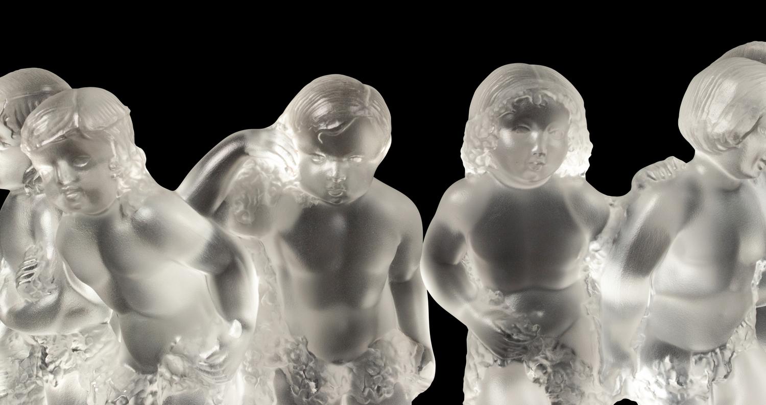 A Pair of Lalique Luxembourg Bookends