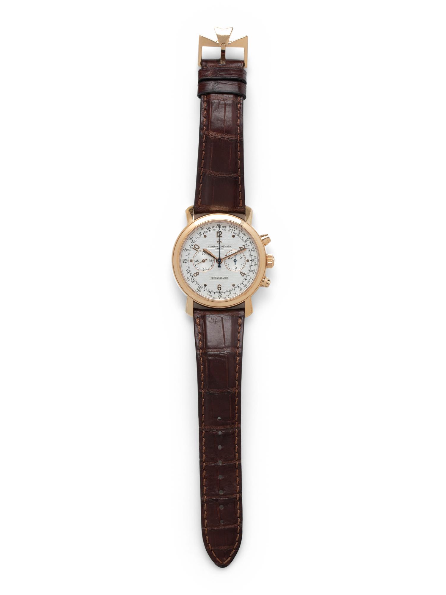 A SPECTACULAR VACHERON & CONSTANTIN, REF. 47120 18K PINK GOLD 'MALTE' CHRONOGRAPH WRISTWATCH