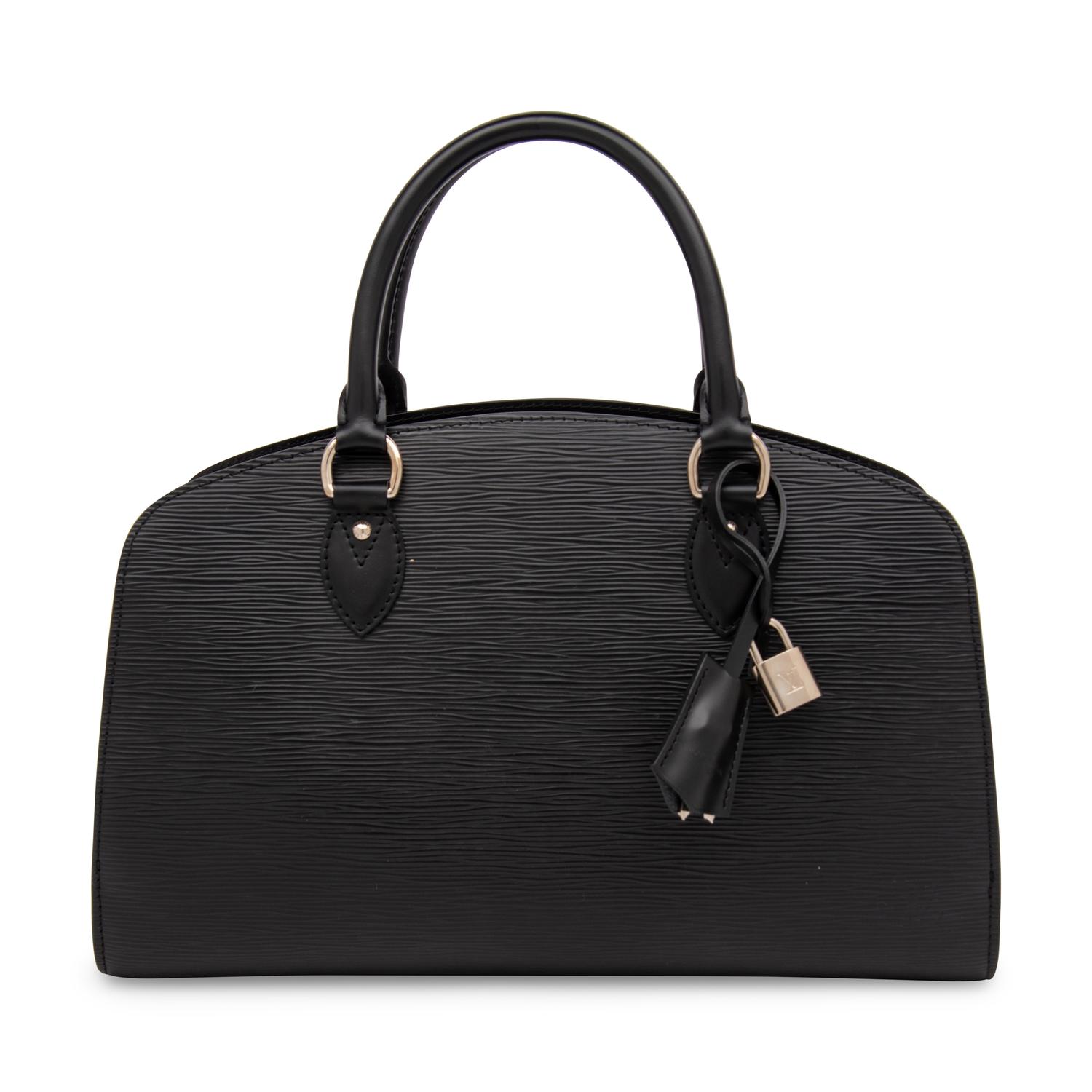 Louis Vuitton, Black Epi Pont-Neuf Handbag