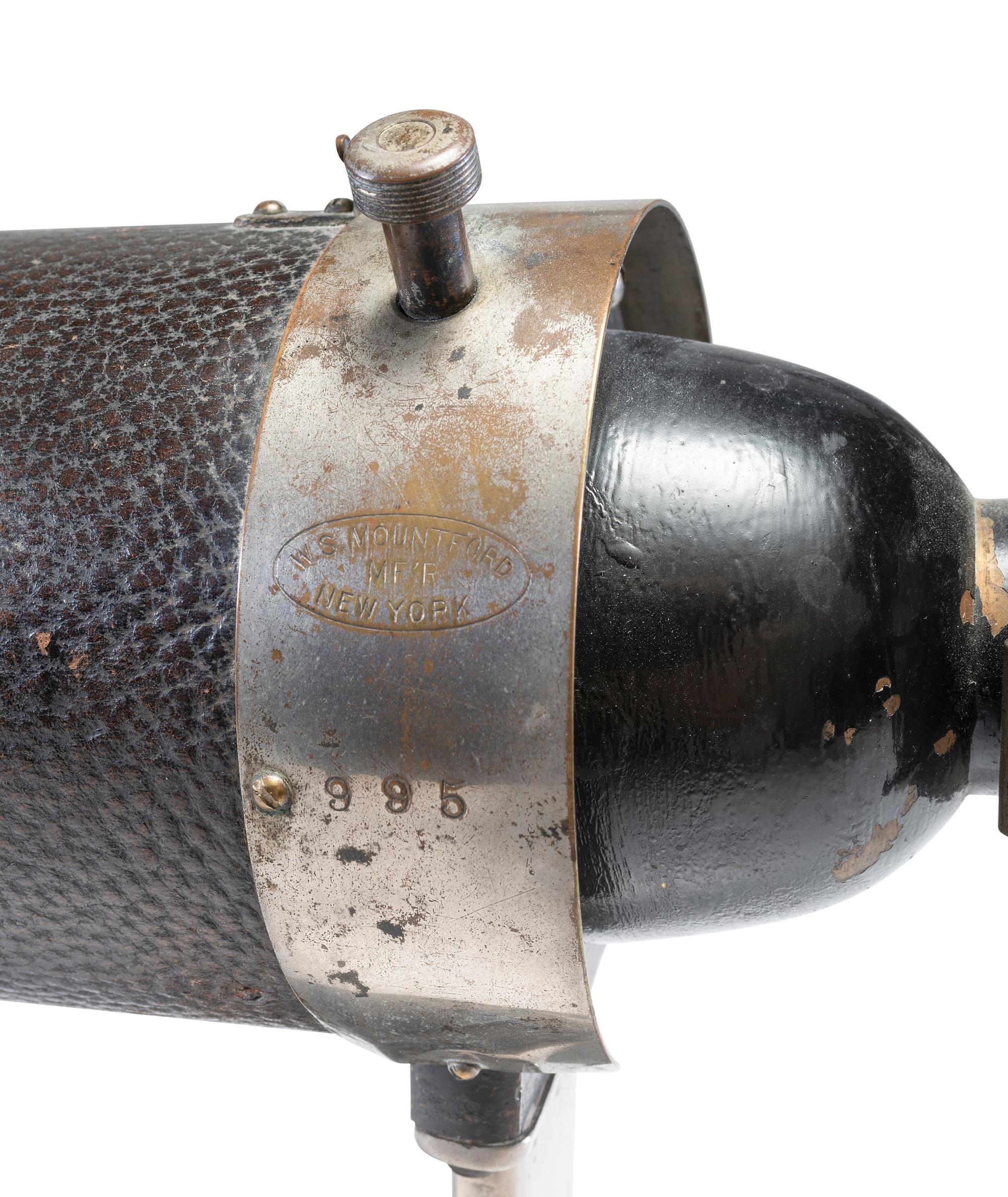 [CAMERAS]. Mountford tintype button "Camerascope" camera.