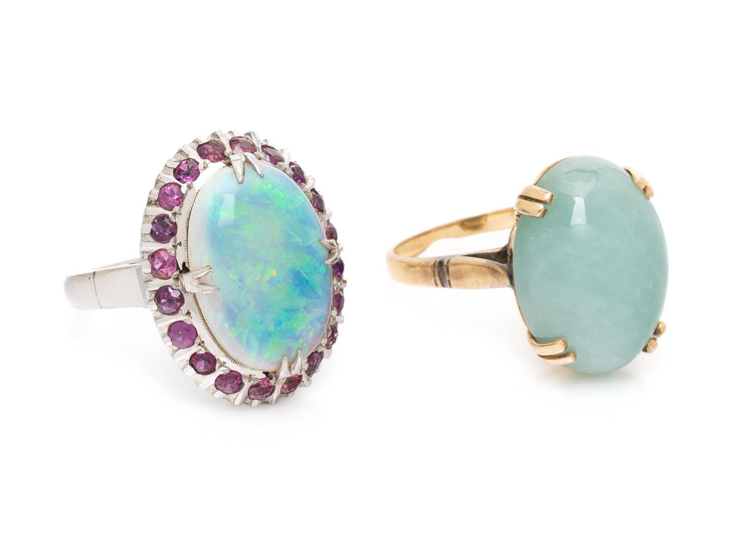 COLLECTION OF GEMSTONE RINGS