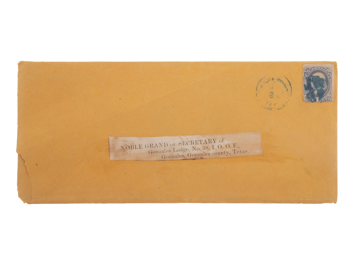 [TEXAS]. 6 photographs and documents related to military subjects in early Texas state history.