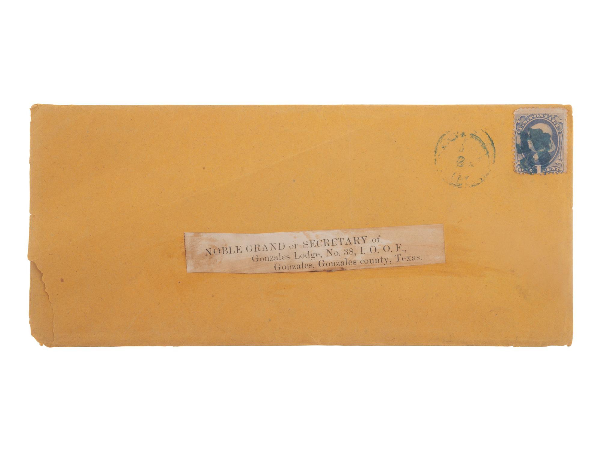 [TEXAS]. 6 photographs and documents related to military subjects in early Texas state history.