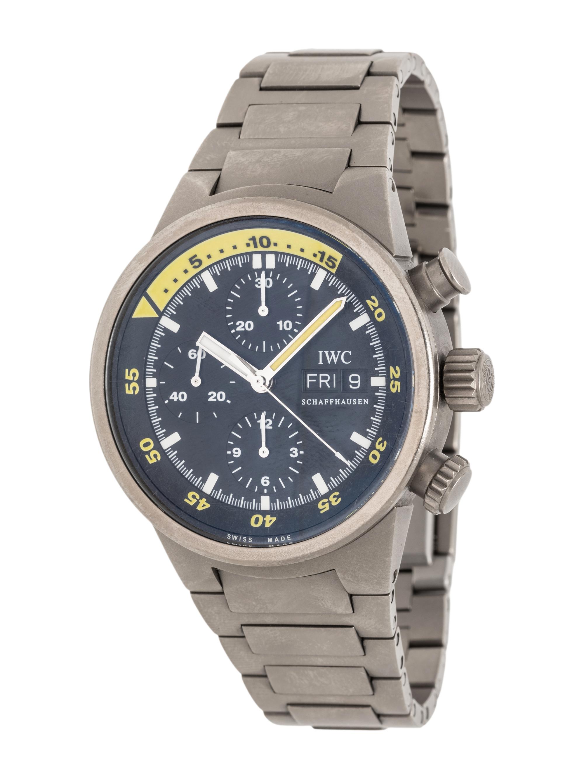 IWC, TITANIUM 'AQUATIMER' CHRONOGRAPH DATE WATCH