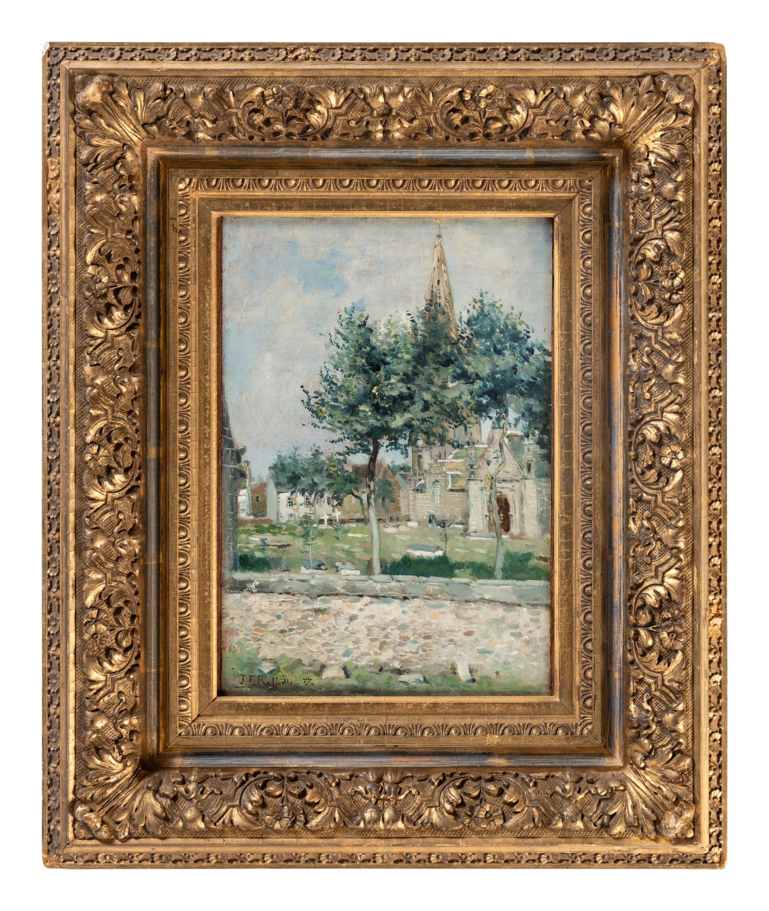 En Bretagne, l' église et le cimeti ère , 1877