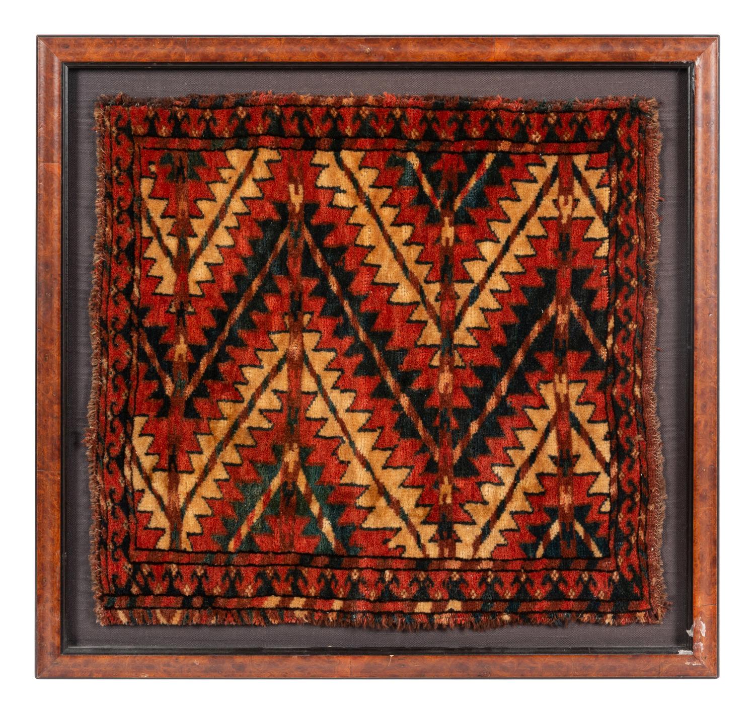 A Group of Six Framed Bag Faces