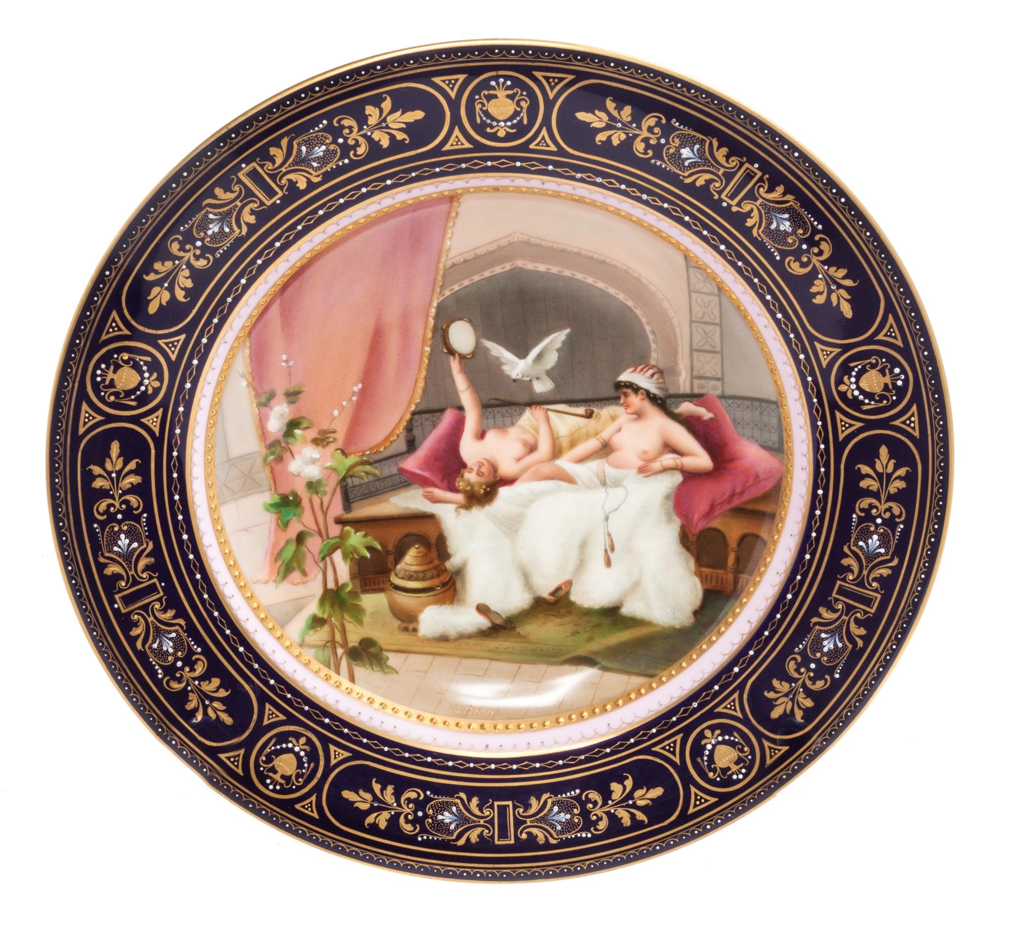 A Royal Vienna Cabinet Plate Diameter 9 1/2 inches.