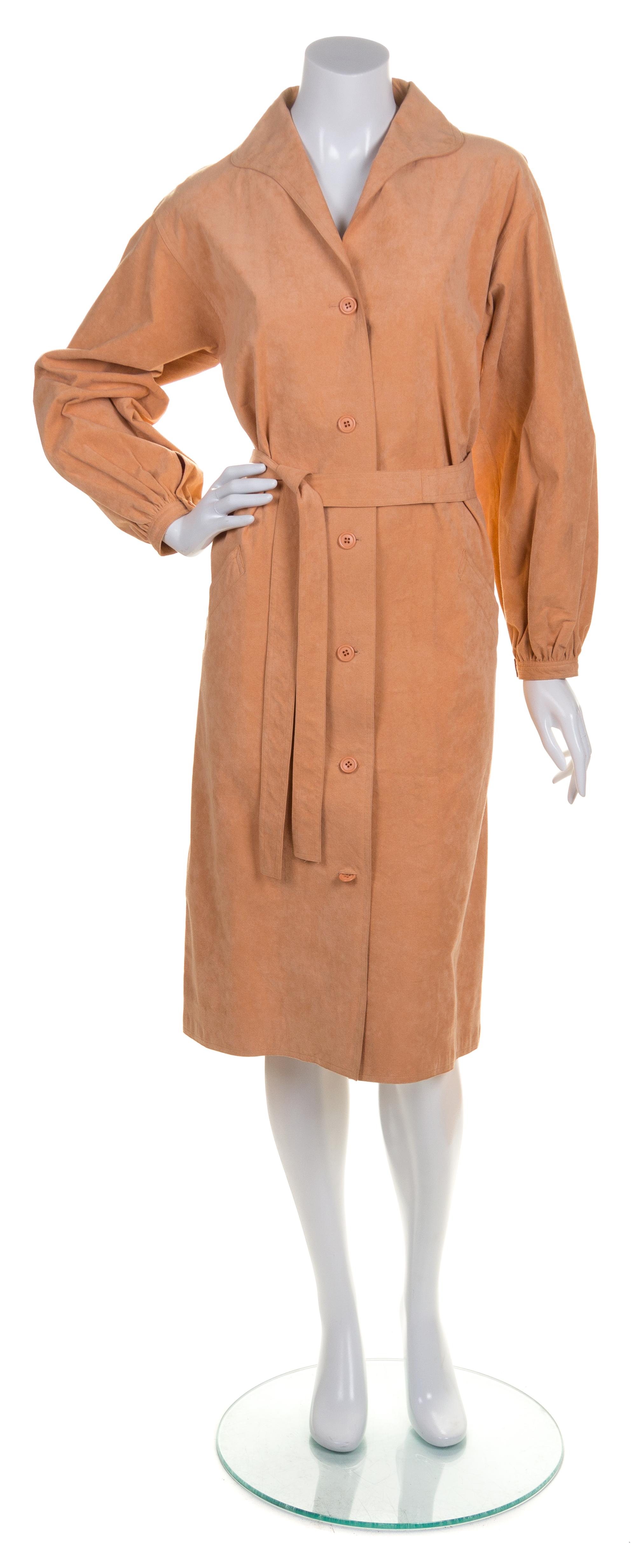 A Halston Apricot Ultra Suede Dress,