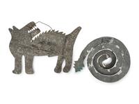 Rattle Snake, 1988 and Dog, 1986 (two works)