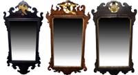 Three Chippendale parcel gilt mahogany looking glasses england, late 18th century