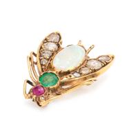 GEMSTONE INSECT BROOCH