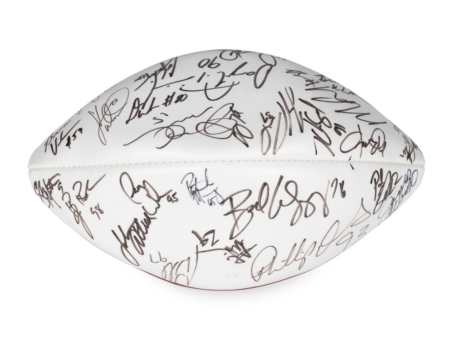 A 2000 Chicago Bears Team Signed Autograph Football - Brian Urlacher Rookie Season (Beckett Authentication Services Letter),