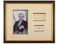 WILSON, Woodrow (1856-1924). A group of 3 items signed by Woodrow Wilson and Edith Bolling Wilson, highlighted by presidential signed appointment.