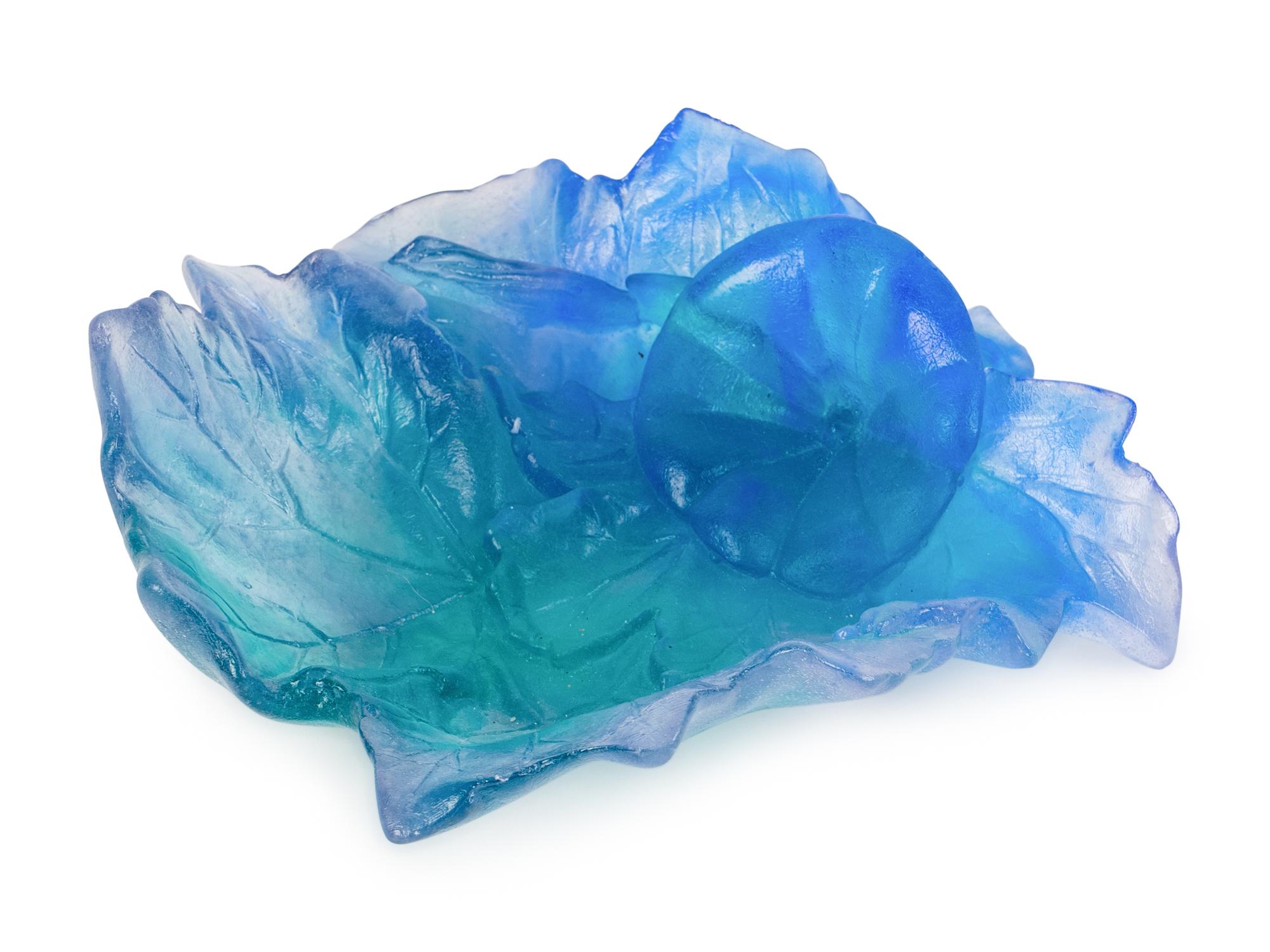 Two Daum Pate-de-Verre Glass Plates — 20TH CENTURY
