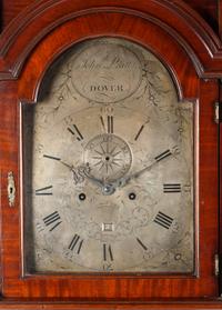 An English Mahogany Tall Case Clock Height 90 x width 20 1/2 x depth 10 1/2 inches. — JOHN PRATT, DOVER, 18TH CENTURY