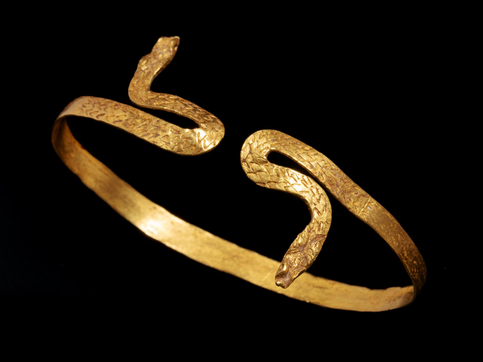 A Romano-Egyptian Gold Snake Bracelet