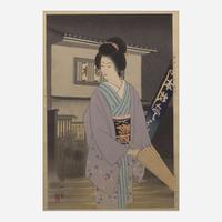 Jinbo Tomoyo 神保朋世 浮世绘三幅 (Japanese b.1902-d.1994)