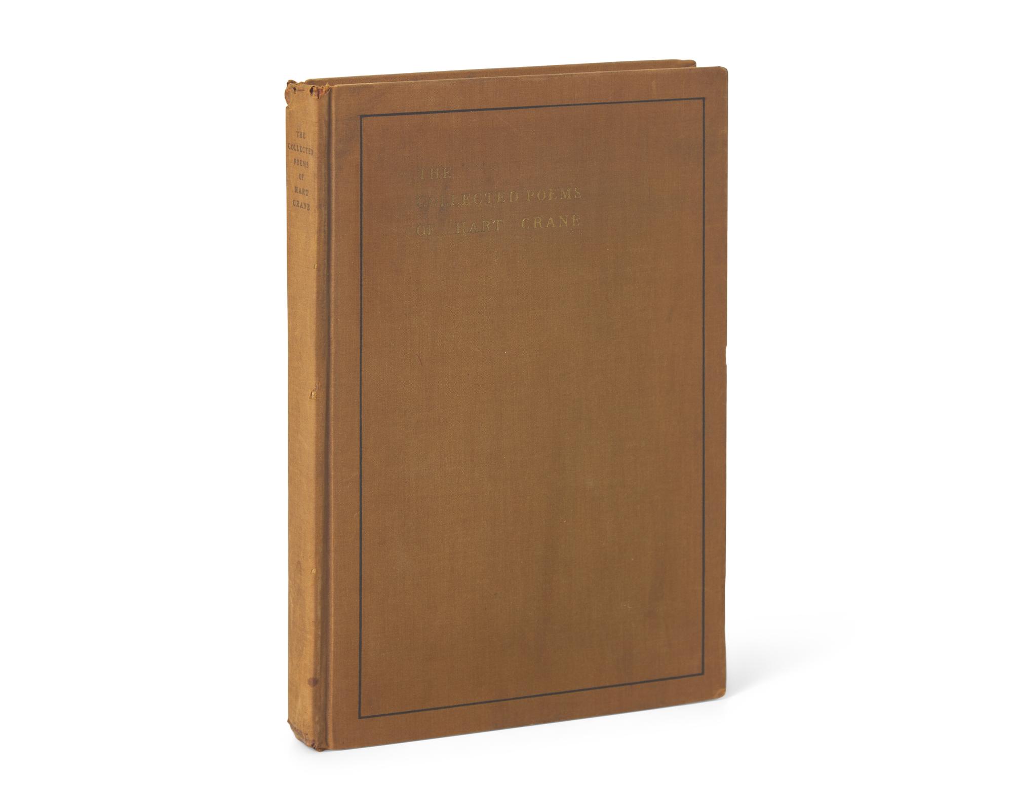 CRANE, Hart (1899-1932). The Collected Poems of Hart Crane. Edited with an introduction by Waldo Frank. New York: Liveright Inc, [1933].