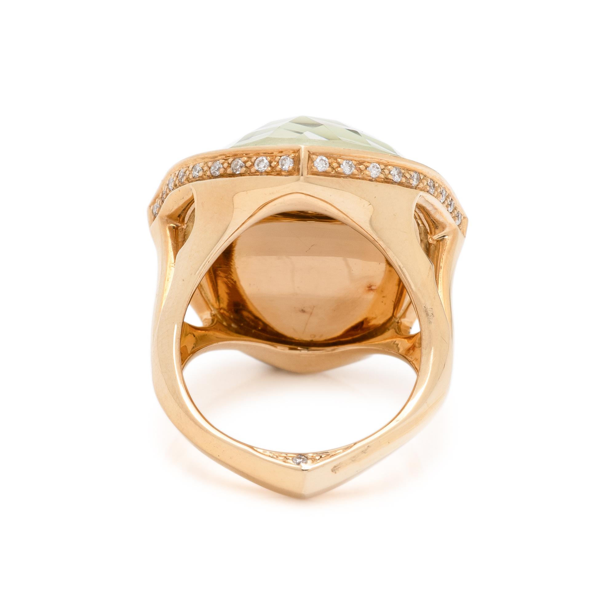STEPHEN WEBSTER, 'CRYSTAL HAZE' QUARTZ, DIAMOND, AND YELLOW GOLD RING
