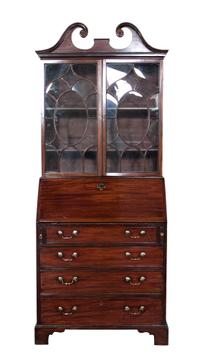 An English Secretary Desk Height 81 x width 32 x depth 21 1/4 inches.