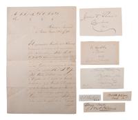 [AMERICANA]. Autograph collection featuring Civil War-era politicians, soldiers, and more.
