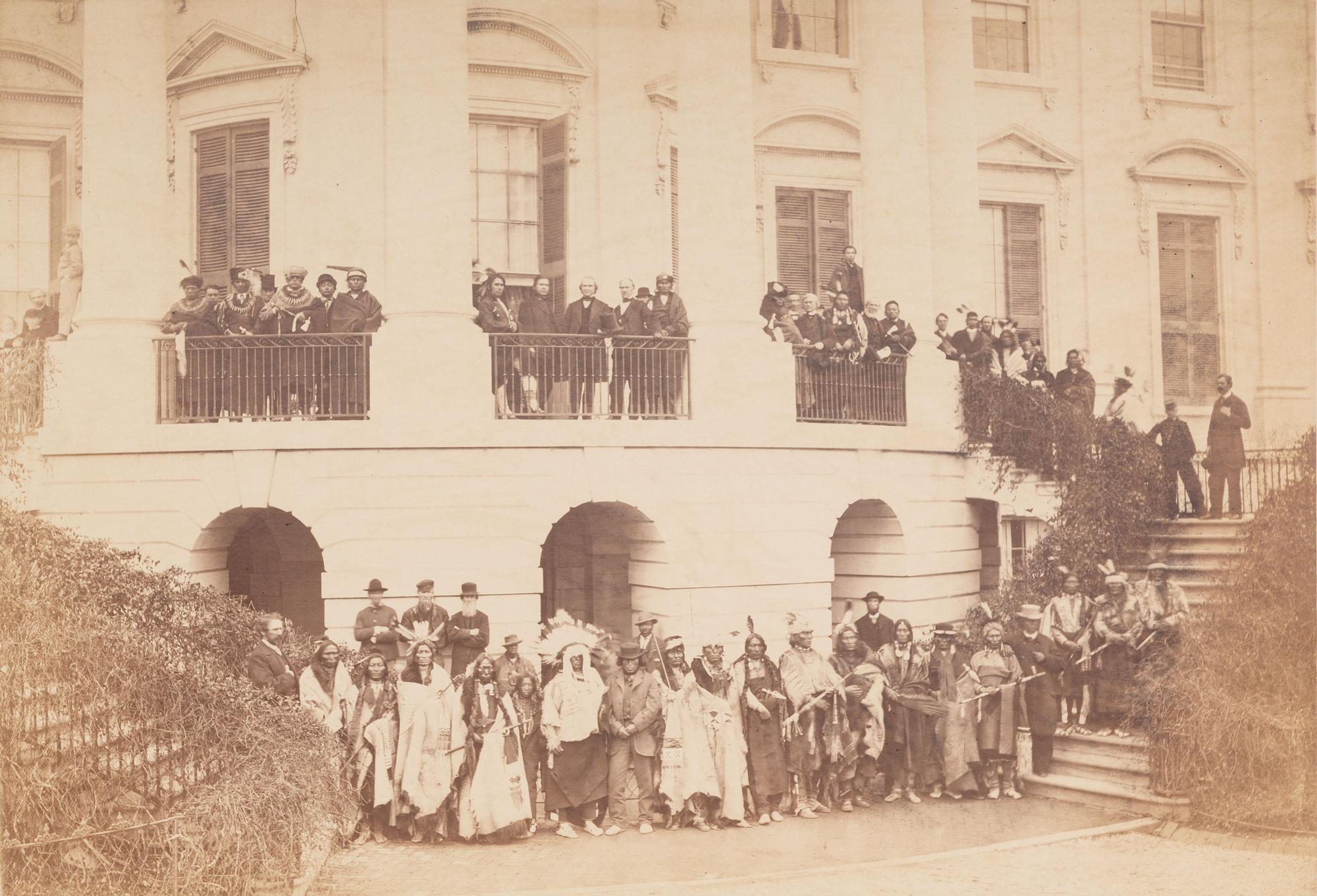 GARDNER, Alexander (1821-1882), photographer. Indians on Visit to their "Great Father." Washington, DC, 23 February 1867.