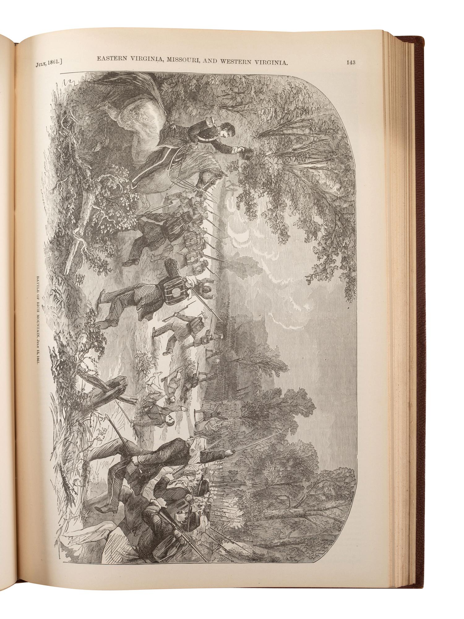 [CIVIL WAR - ART]. A group of E. Forbes, Harper's, and Frank Leslie's pictorial histories of the war, comprising:
