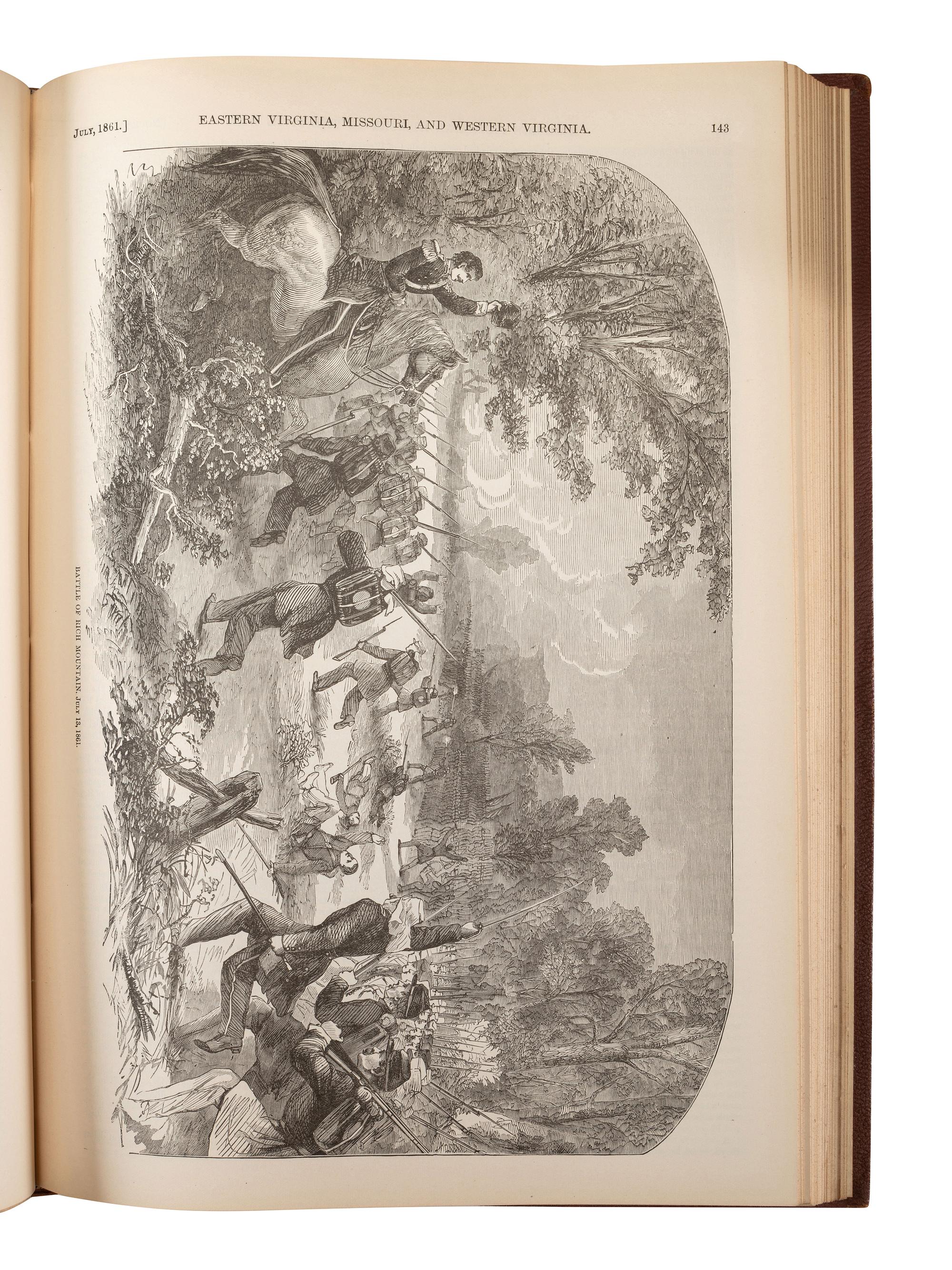 [CIVIL WAR - ART]. A group of E. Forbes, Harper's, and Frank Leslie's pictorial histories of the war, comprising: