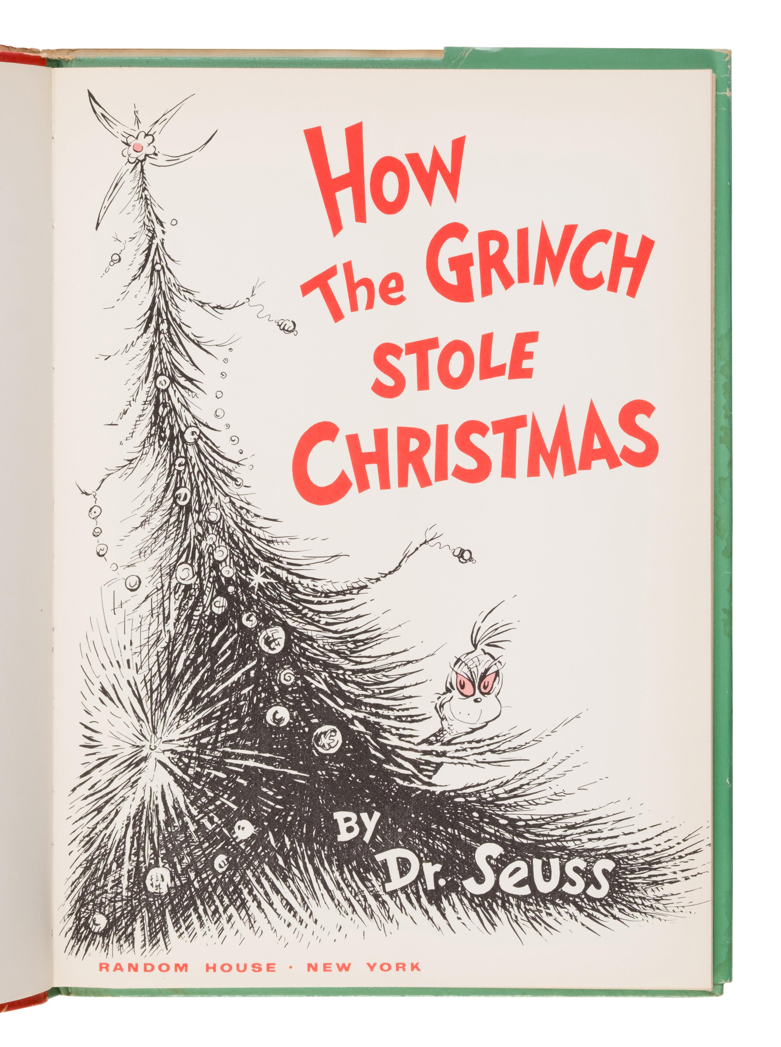 Geisel, Theodor ("Dr. Seuss") (1904-1991). How the Grinch Stole Christmas! New York: Random House, 1957.
