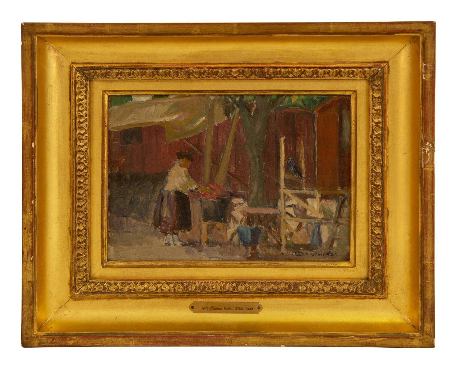 Woman in the Courtyard and A Country Church in France (two works)