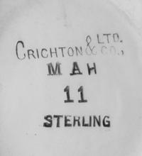 A Set of Six American Silver Cups, Crichton & Co. Ltd., New York, NY, each having a spot-hammered finish.