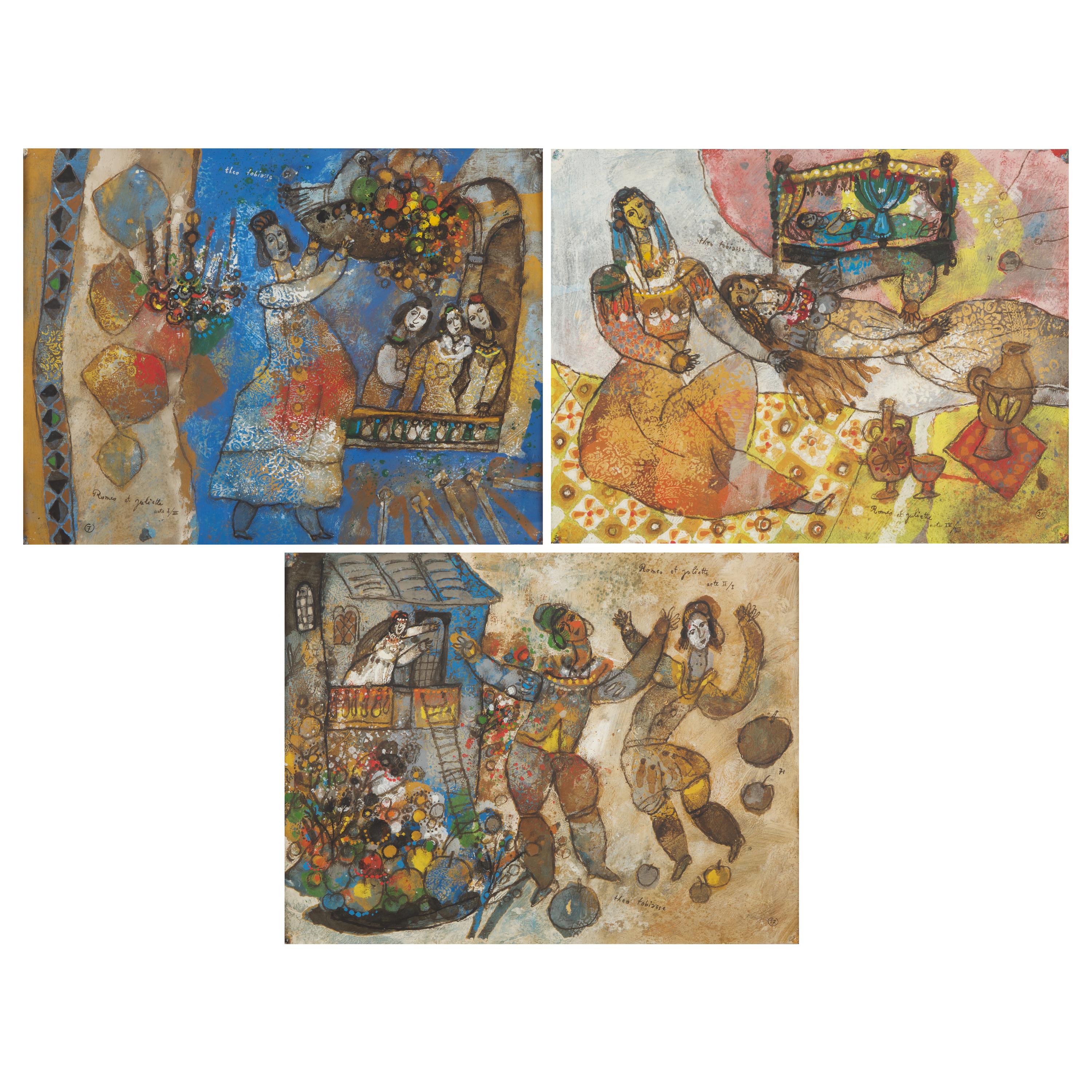 Théo Tobiasse (French, 1927–2012) — Roméo et Juliette (A Group of Three Works), 1971