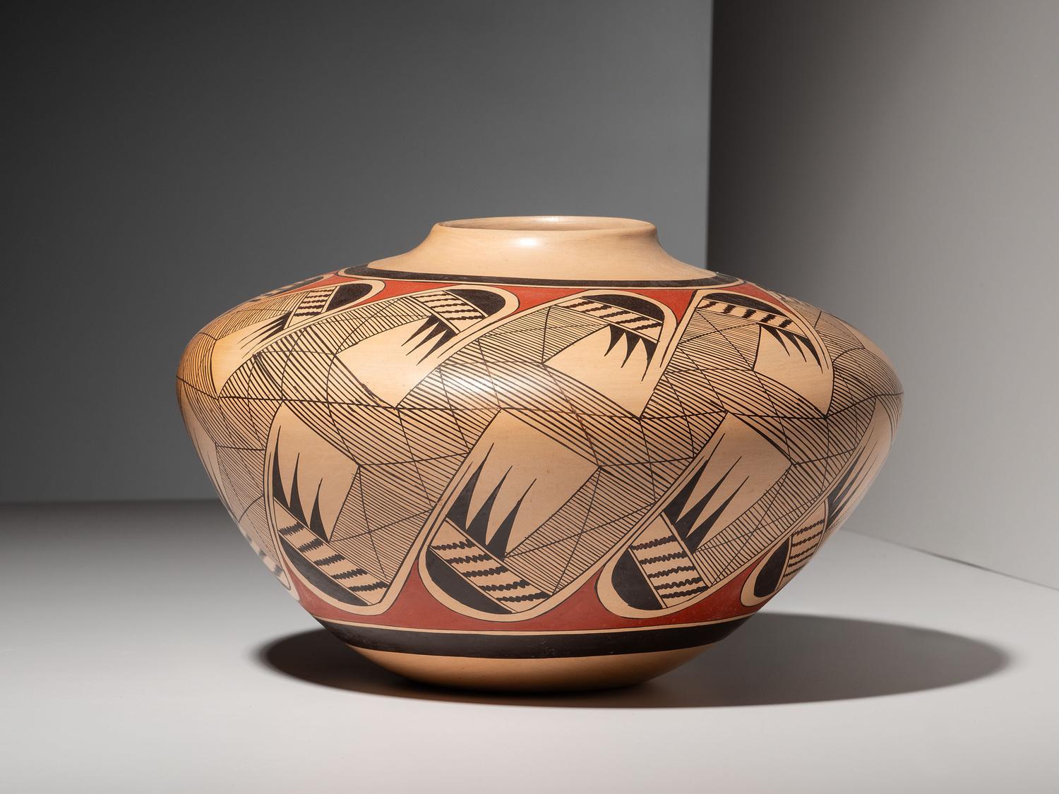 Polychrome Pottery Jar, with Migration Pattern