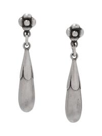 A Pair of Sterling Silver Earclips, Georg Jensen,