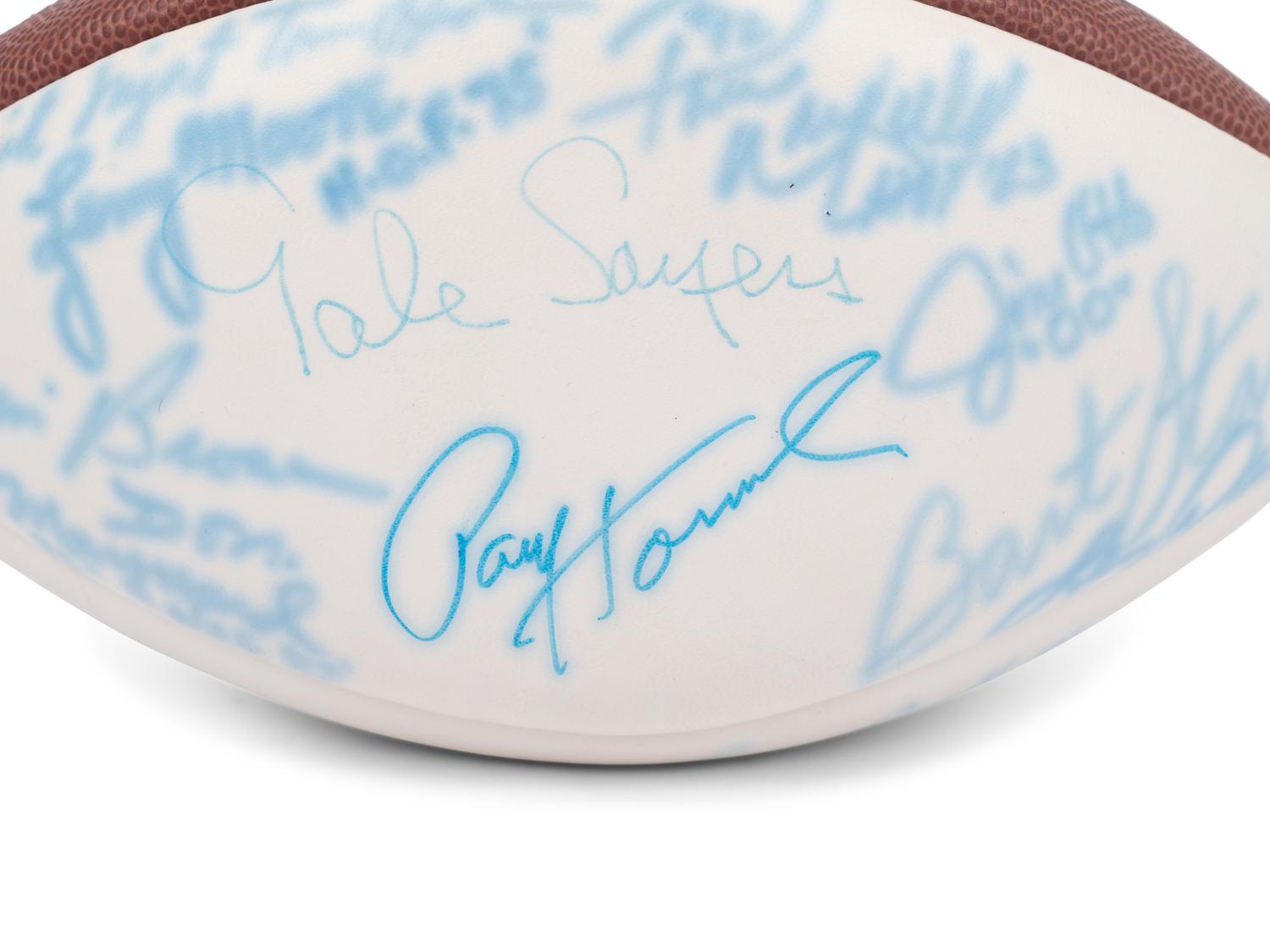 A Hall of Fame Multi Signed Autograph / 26 Signatures Football Including Orenthal James Simpson Full Name Signature (Beckett Authentication Services Letter),
