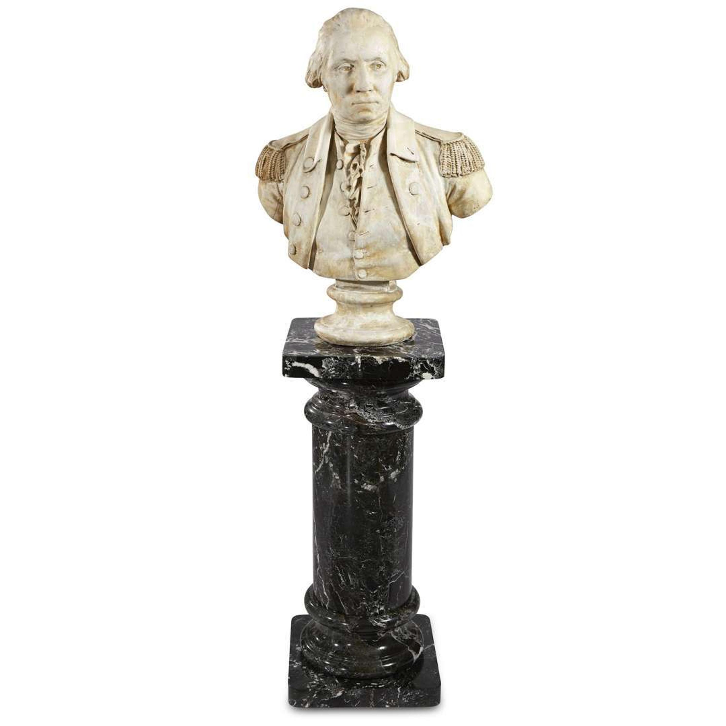 Plaster bust of George Washington 19th century